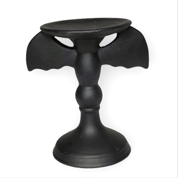 Target Other - Bat Wing Vampire Black Ceramic Pillar Candle Holder